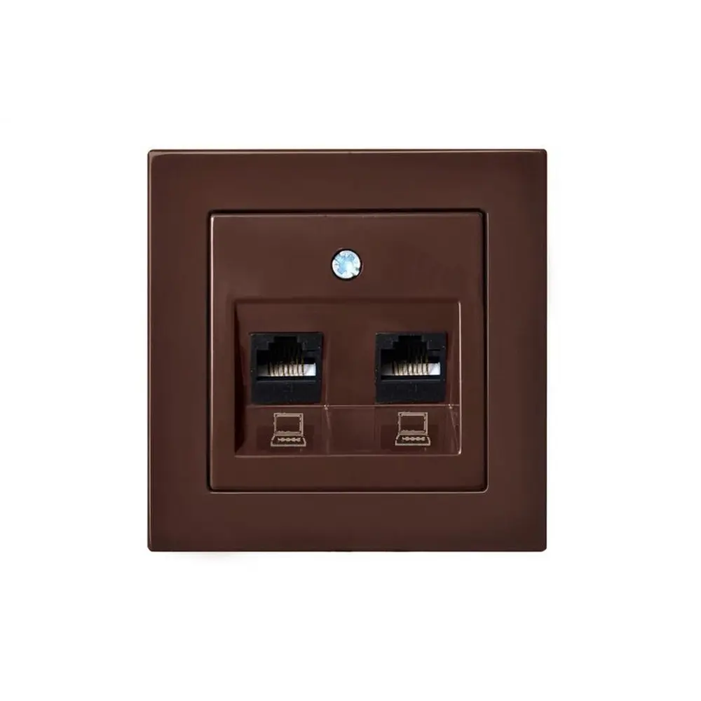 Фото Розетка встраиваемая Liregus Epsilon 28-1451 цвет коричневый