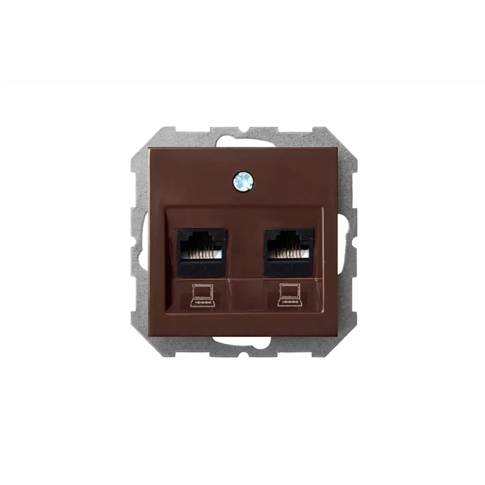 Фото 2 Розетка встраиваемая Liregus Epsilon 28-1451 цвет коричневый