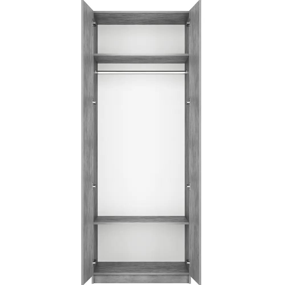 Фото 4 Шкаф распашной Мебельная компания е1 LCK_800_BT 81x220x52.5 см ЛДСП цвет бетон