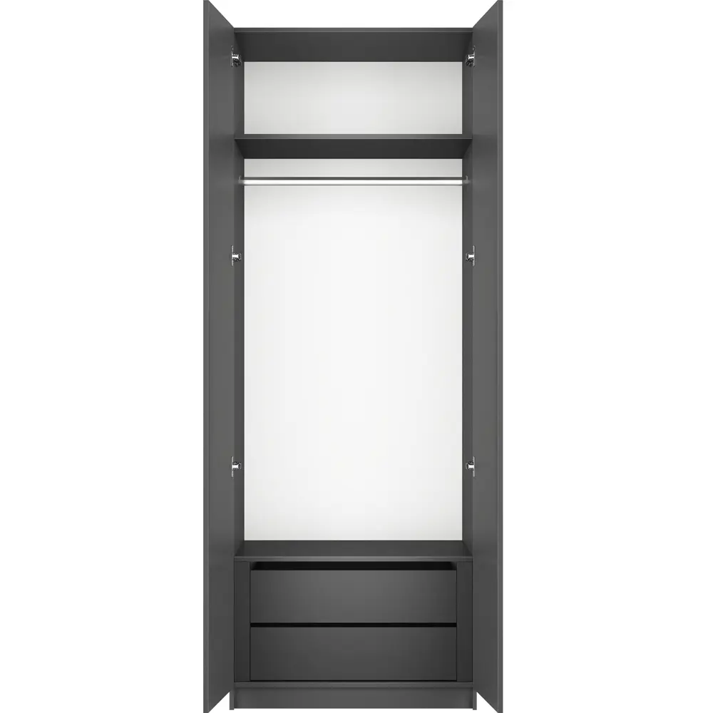 Фото 3 Шкаф распашной Мебельная компания е1 LCKS2_G_SH_M1_1600_KT 81x220x52.5 см ЛДСП цвет серый диамант Фото 3 Шкаф распашной Мебельная компания е1 LCKS2_G_SH_M1_1600_KT 81x220x52.5 см ЛДСП цвет серый диамант