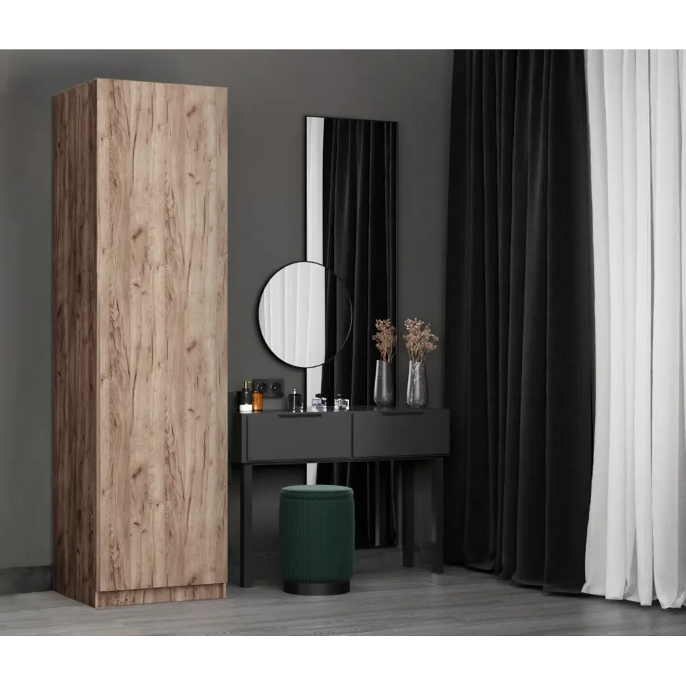 Фото 3 Гардеробная Мебельная компания е1 500135 61x220x52.5 см цвет коричневый Фото 3 Гардеробная Мебельная компания е1 500135 61x220x52.5 см цвет коричневый