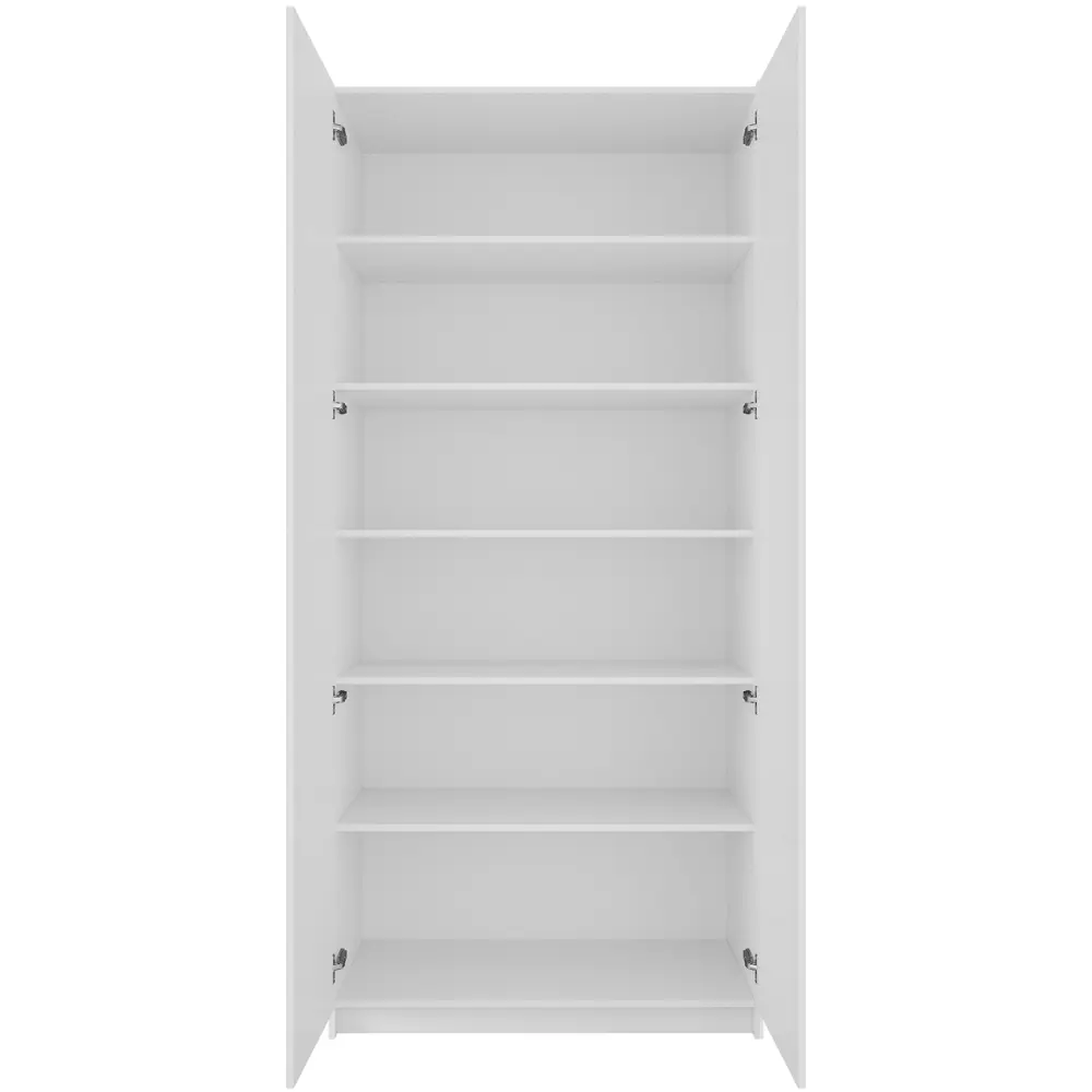 Фото 3 Шкаф распашной Мебельная компания е1 LCKS2_GR_2M1_1600_S 101x220x52.5 см ЛДСП цвет белый снег Фото 3 Шкаф распашной Мебельная компания е1 LCKS2_GR_2M1_1600_S 101x220x52.5 см ЛДСП цвет белый снег