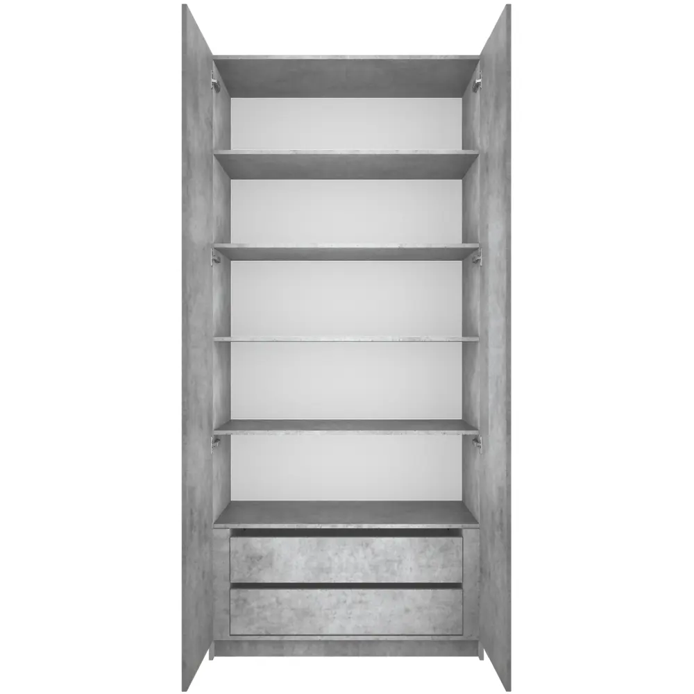 Фото 4 Шкаф распашной Мебельная компания е1 LCK_SH_M1_1000_BT 101x220x52.5 см ЛДСП цвет бетон Фото 4 Шкаф распашной Мебельная компания е1 LCK_SH_M1_1000_BT 101x220x52.5 см ЛДСП цвет бетон