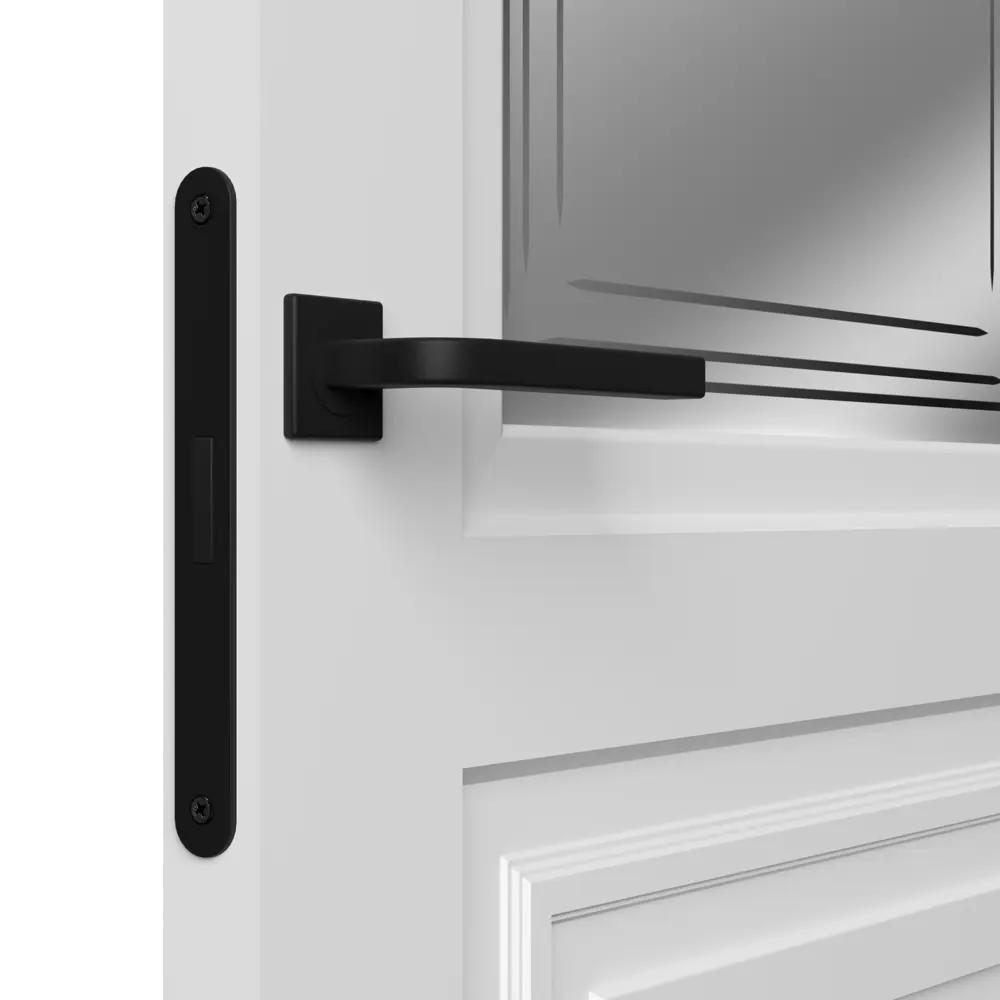 Фото 3 Дверь межкомнатная со стеклом Комфорт-3 70x210 см эмаль цвет белый с замком и петлями Фото 3 Дверь межкомнатная со стеклом Комфорт-3 70x210 см эмаль цвет белый с замком и петлями