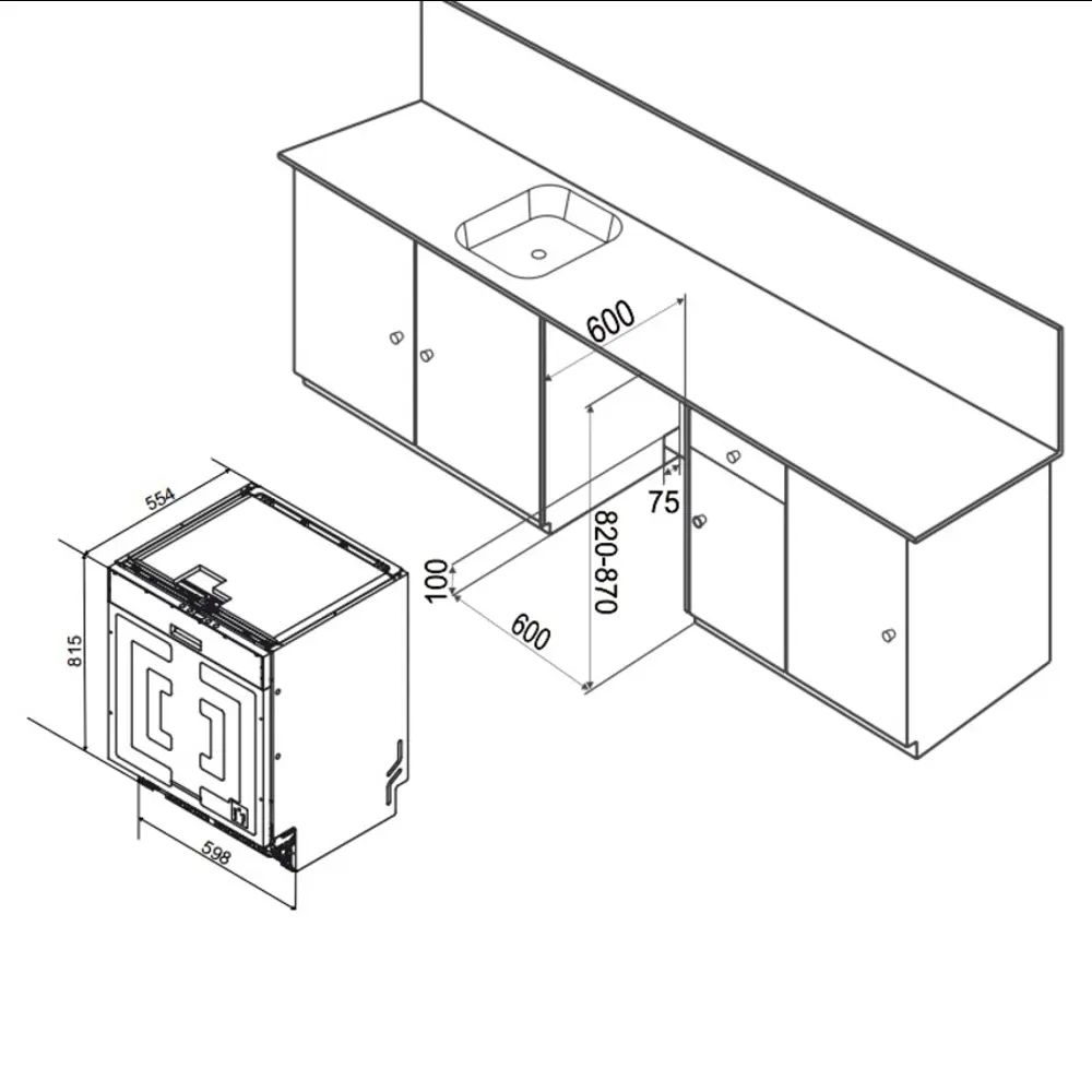 Фото 26 Встраиваемая посудомоечная машина Weissgauff 6038 Infolight 59.8 см 8 программ цвет серебристый