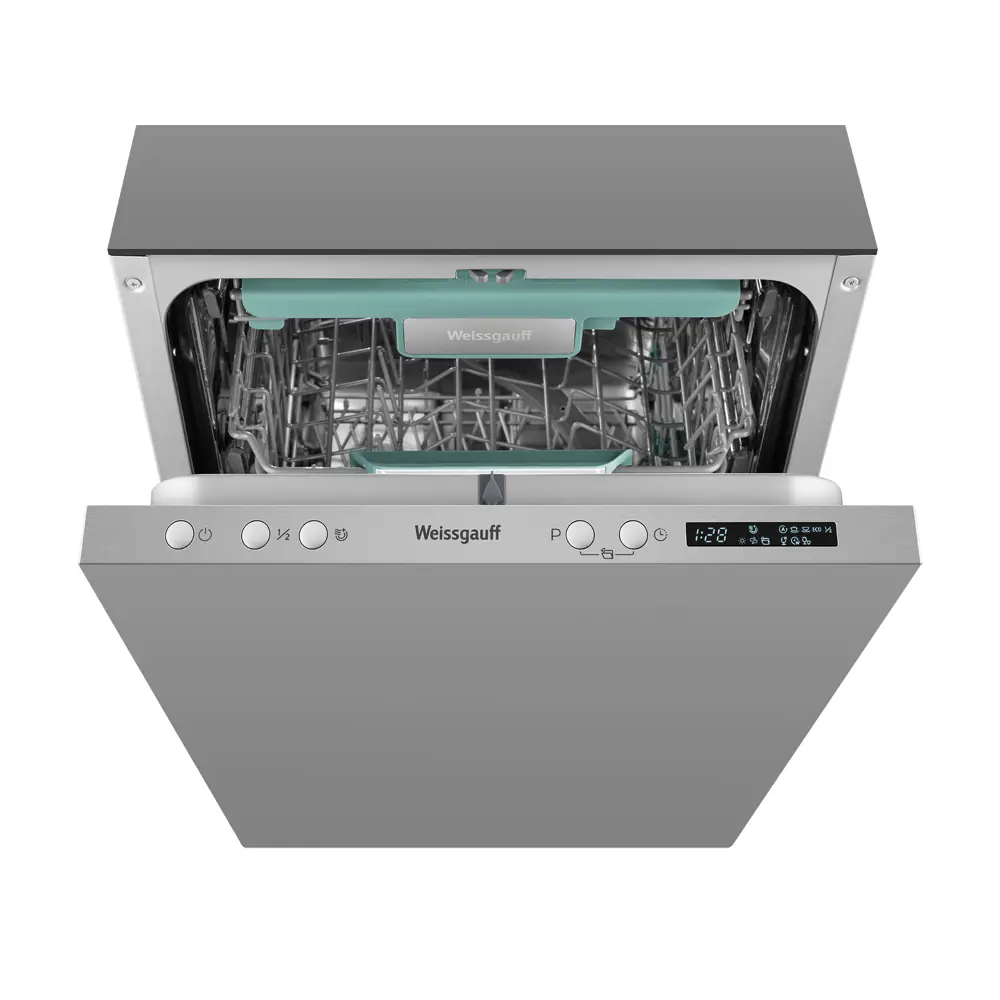 Фото 14 Встраиваемая посудомоечная машина Weissgauff 4533 D Timer Floor 44.8 см 7 программ цвет серый / серебристый Фото 14 Встраиваемая посудомоечная машина Weissgauff 4533 D Timer Floor 44.8 см 7 программ цвет серый / серебристый