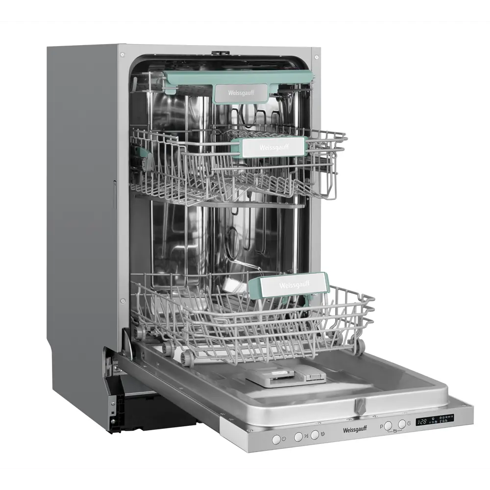 Фото 17 Встраиваемая посудомоечная машина Weissgauff 4533 D Timer Floor 44.8 см 7 программ цвет серый / серебристый Фото 17 Встраиваемая посудомоечная машина Weissgauff 4533 D Timer Floor 44.8 см 7 программ цвет серый / серебристый