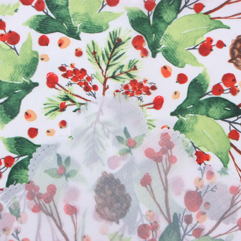 Фото 13 Скатерть на стол Доляна 9580632, прямоугольная, 145x220 см, цвет белый