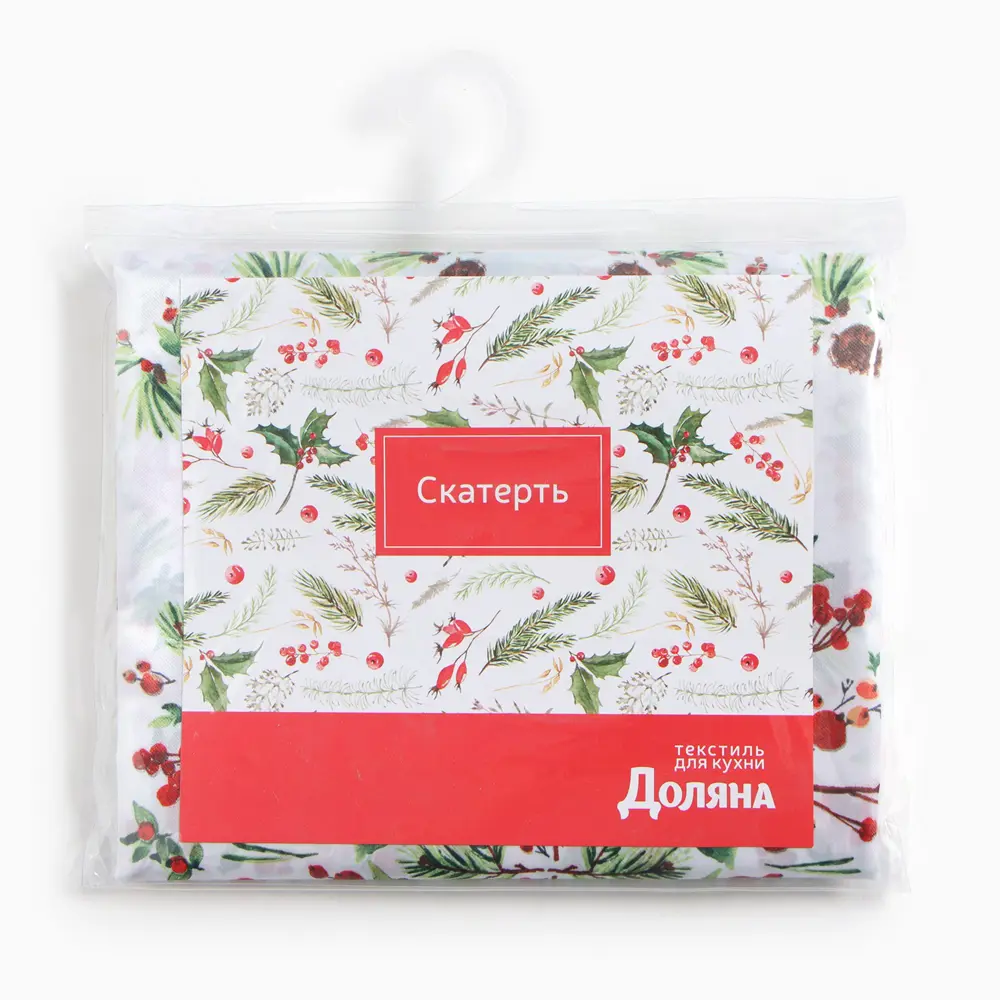 Фото 14 Скатерть на стол Доляна 9580632, прямоугольная, 145x220 см, цвет белый