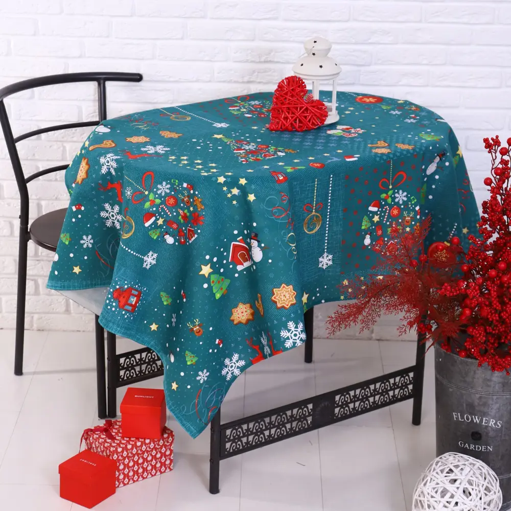 Фото Скатерть на стол Domovita DomoVita круглая 110x150 см цвет разноцветный Фото Скатерть на стол Domovita DomoVita круглая 110x150 см цвет разноцветный