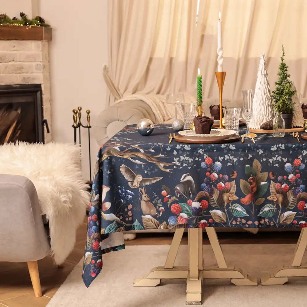 Фото Скатерть на стол Доляна Мagical moments круглая 146x180 см цвет разноцветный Фото Скатерть на стол Доляна Мagical moments круглая 146x180 см цвет разноцветный