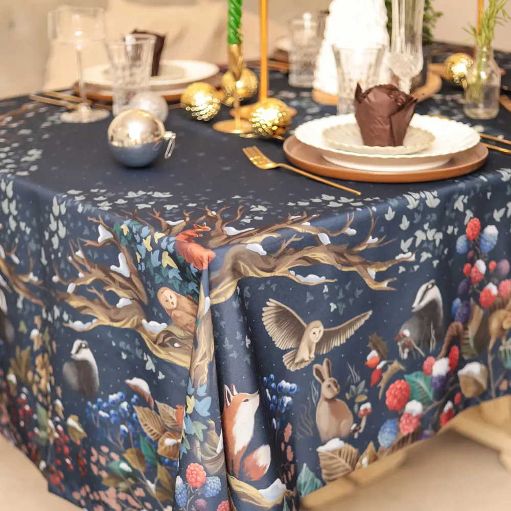 Фото 2 Скатерть на стол Доляна Мagical moments круглая 146x180 см цвет разноцветный Фото 2 Скатерть на стол Доляна Мagical moments круглая 146x180 см цвет разноцветный