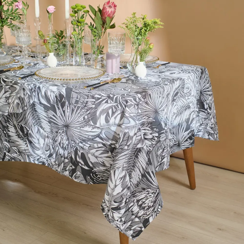 Фото 5 Скатерть на стол Этель 9322468, прямоугольная, 150x110 см, цвет белый