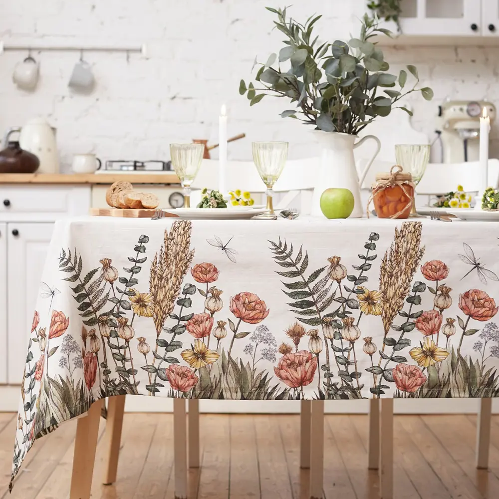Фото Скатерть на стол Этель Kitchen collection круглая 149x180 см цвет разноцветный Фото Скатерть на стол Этель Kitchen collection круглая 149x180 см цвет разноцветный