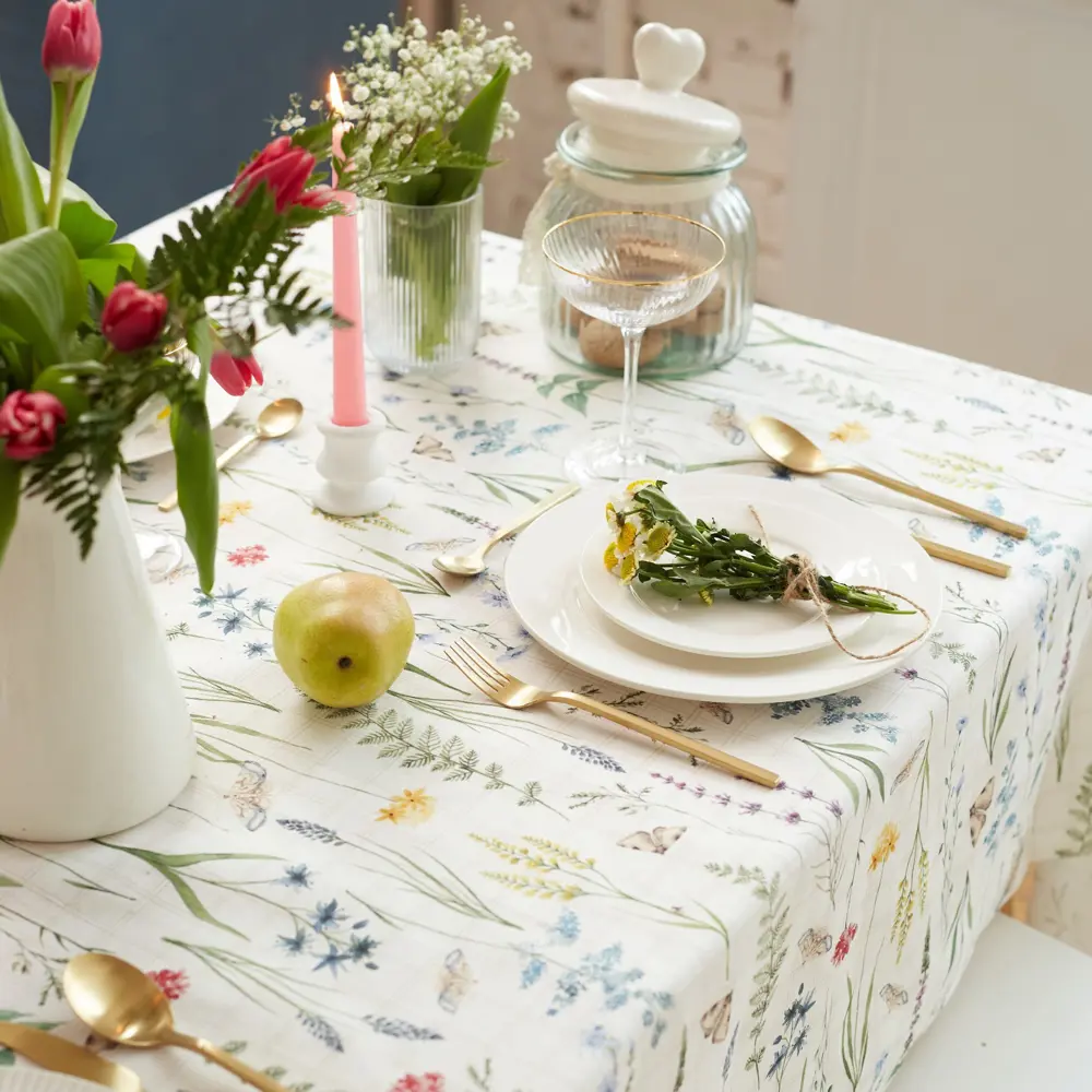 Фото 4 Скатерть на стол Этель Wild flowers круглая 149x110 см цвет разноцветный Фото 4 Скатерть на стол Этель Wild flowers круглая 149x110 см цвет разноцветный