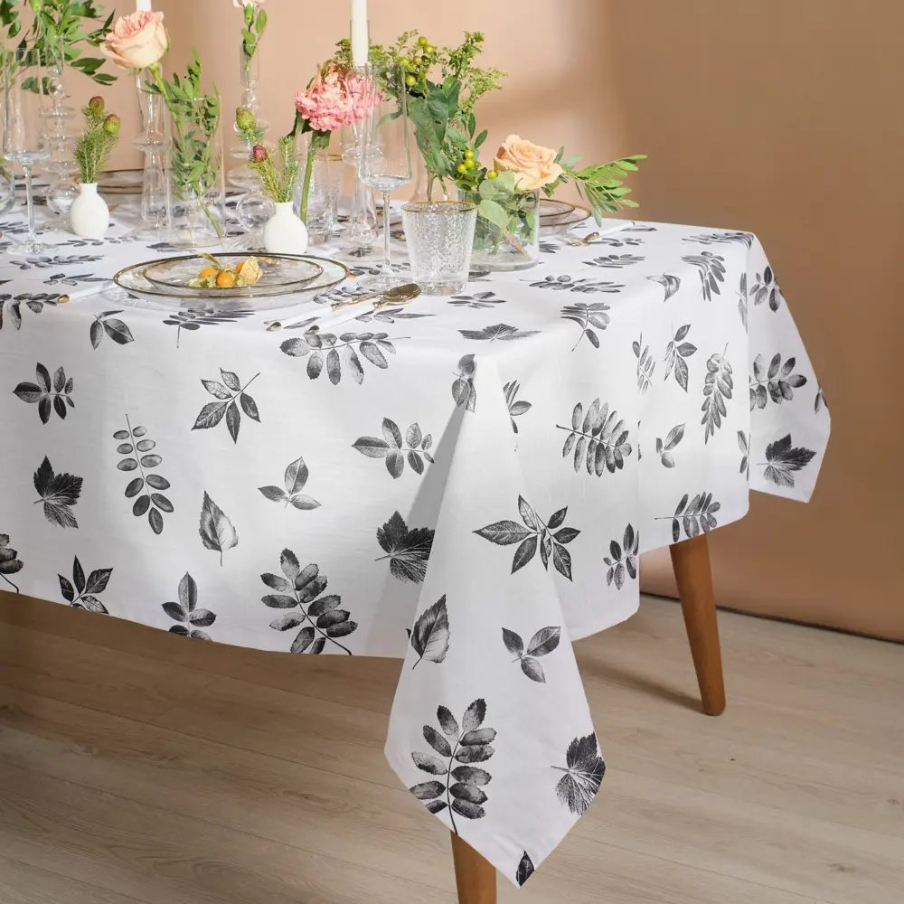 Фото 13 Скатерть на стол Этель 9322500, прямоугольная, 149x250 см, цвет белый