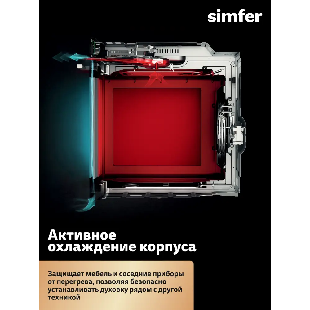 Фото 13 Электрический встраиваемый духовой шкаф Simfer B6EM56001 60x59.5x56.5 см цвет черный/серый металлик Фото 13 Электрический встраиваемый духовой шкаф Simfer B6EM56001 60x59.5x56.5 см цвет черный/серый металлик