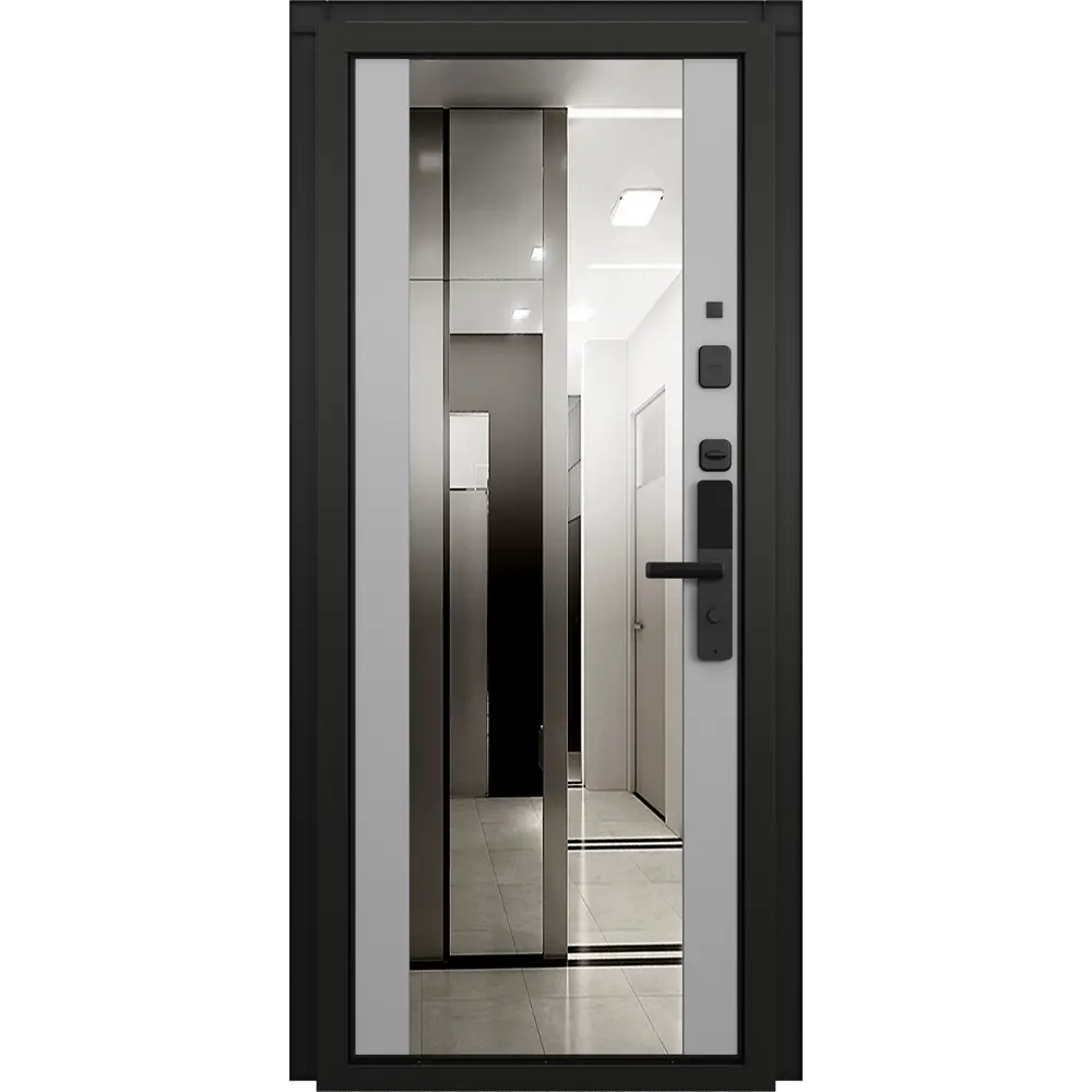 Фото 3 Входная дверь металлическая Протон Скай 95x205 см правая ферро с зеркалом Фото 3 Входная дверь металлическая Протон Скай 95x205 см правая ферро с зеркалом