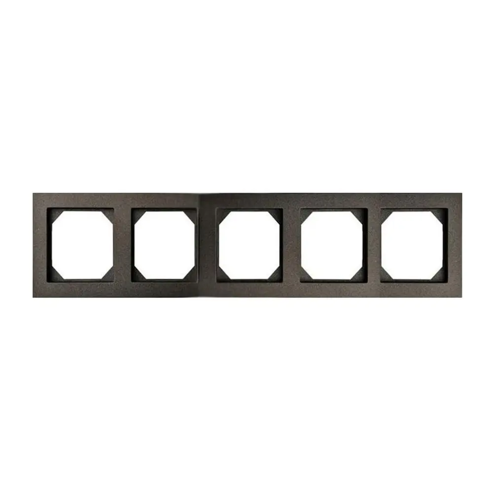 Фото Рамка для розетки Liregus Epsilon 28-120 5 постов цвет антрацит