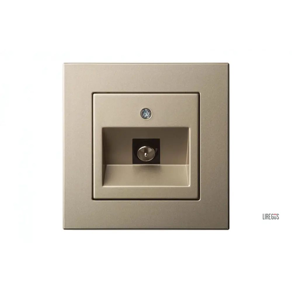 Фото Розетка телевизионная встраиваемая Liregus Epsilon 28-314 цвет шампань