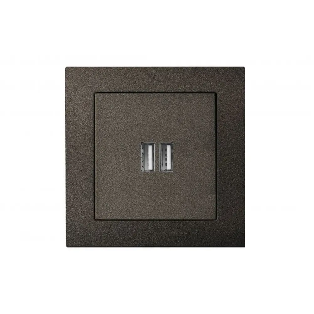 Фото Розетка USB встраиваемая Liregus Epsilon 28-1136 цвет антрацит Фото Розетка USB встраиваемая Liregus Epsilon 28-1136 цвет антрацит