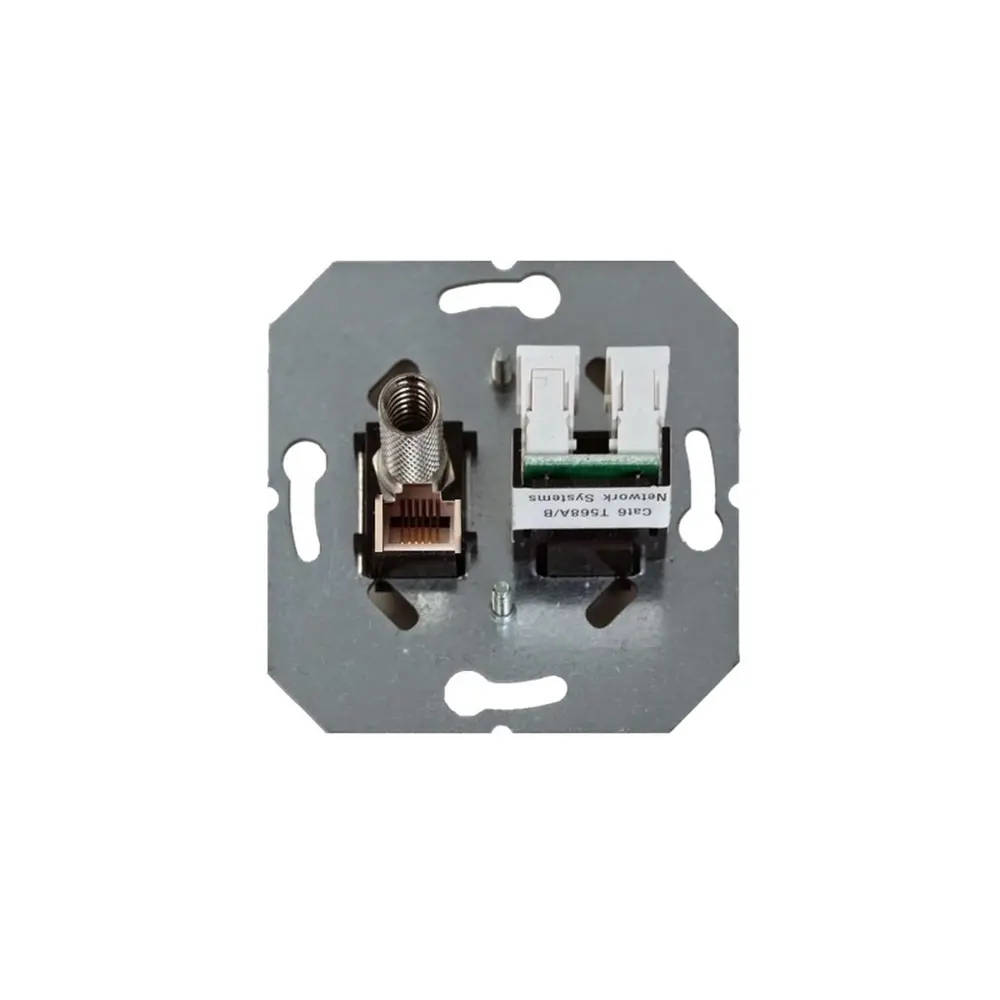 Фото 3 Розетка для телевизора и компьютера встраиваемая Liregus Epsilon 28-315 цвет шампань