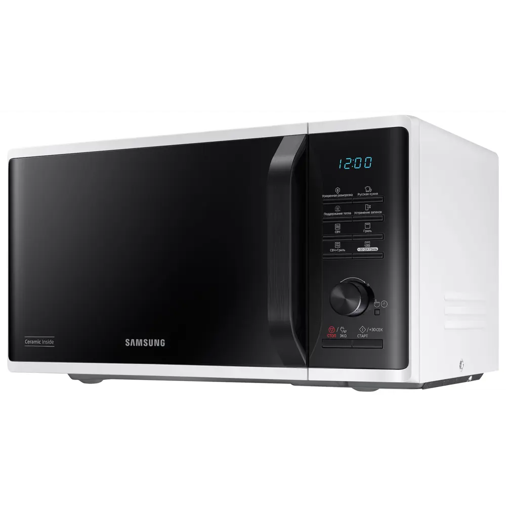 Фото 2 Отдельностоящая микроволновая печь Samsung MG23K3515AW/BW 23 л 48.9x32.6x39.2 см цвет белый Фото 2 Отдельностоящая микроволновая печь Samsung MG23K3515AW/BW 23 л 48.9x32.6x39.2 см цвет белый