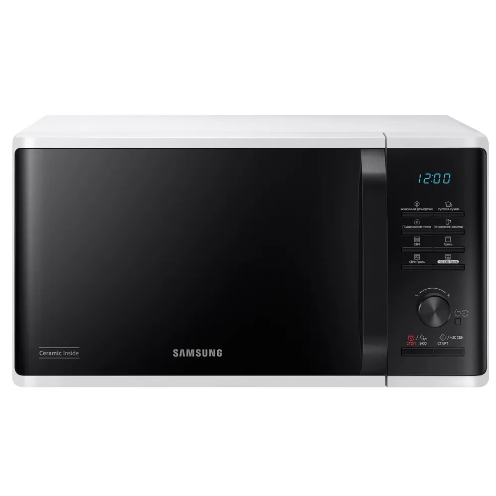 Фото Отдельностоящая микроволновая печь Samsung MG23K3515AW/BW 23 л 48.9x32.6x39.2 см цвет белый Фото Отдельностоящая микроволновая печь Samsung MG23K3515AW/BW 23 л 48.9x32.6x39.2 см цвет белый