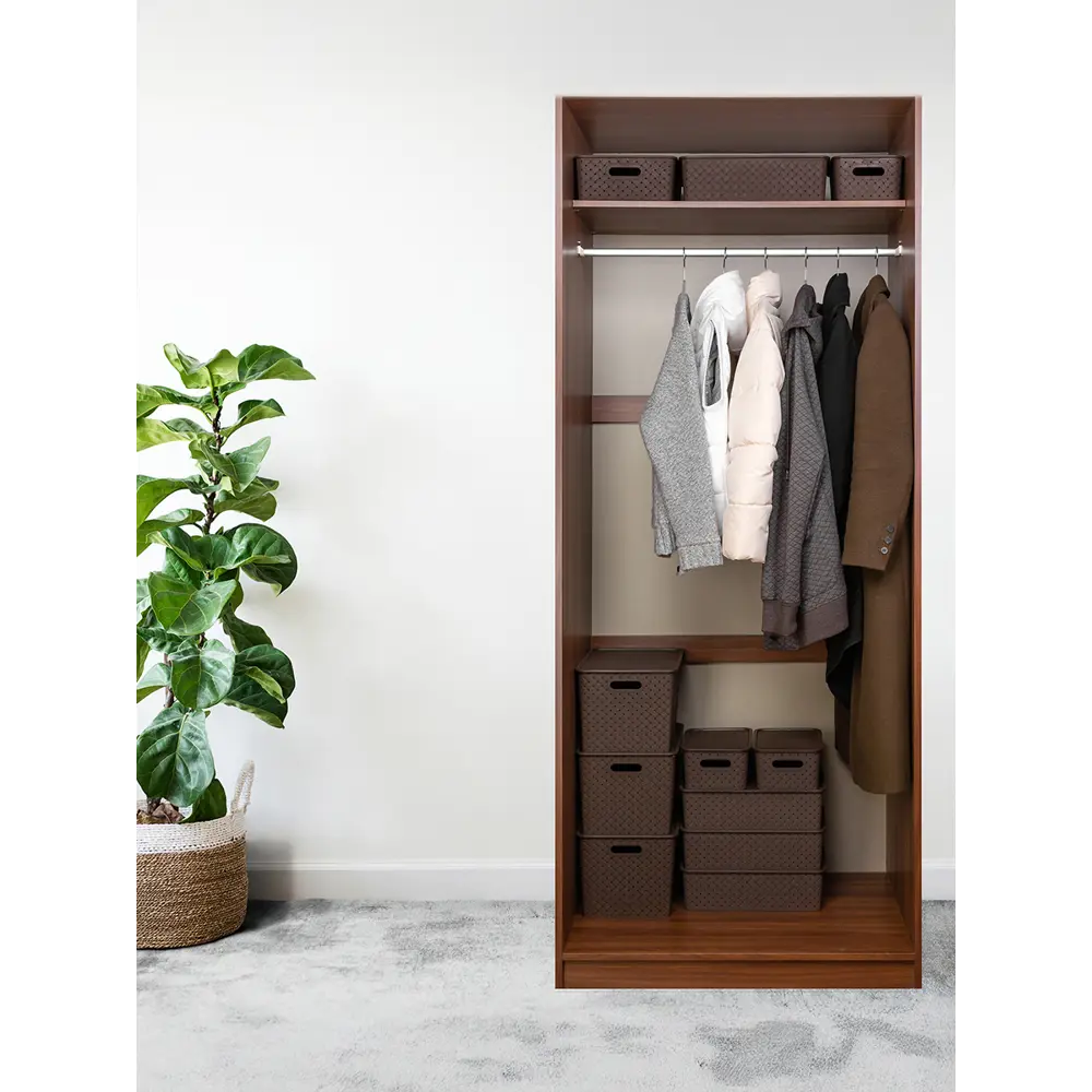 Фото 7 Корзина El Casa 811903_3 24.50x16.50x35.50 см полипропилен цвет темно-коричневый 3 шт Фото 7 Корзина El Casa 811903_3 24.50x16.50x35.50 см полипропилен цвет темно-коричневый 3 шт