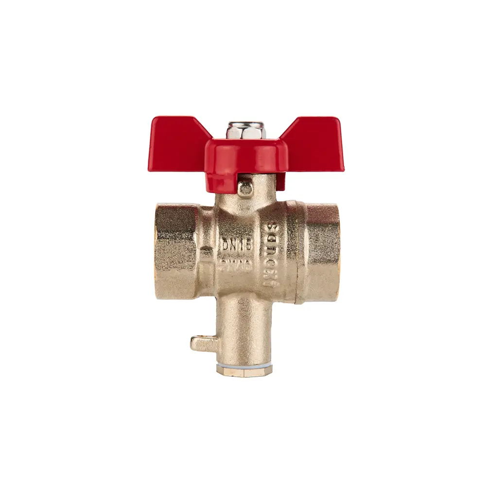 Фото 3 Кран шаровой прямой Sanext 5905 DN15 PN40 1/2" ВР латунь ручка бабочка