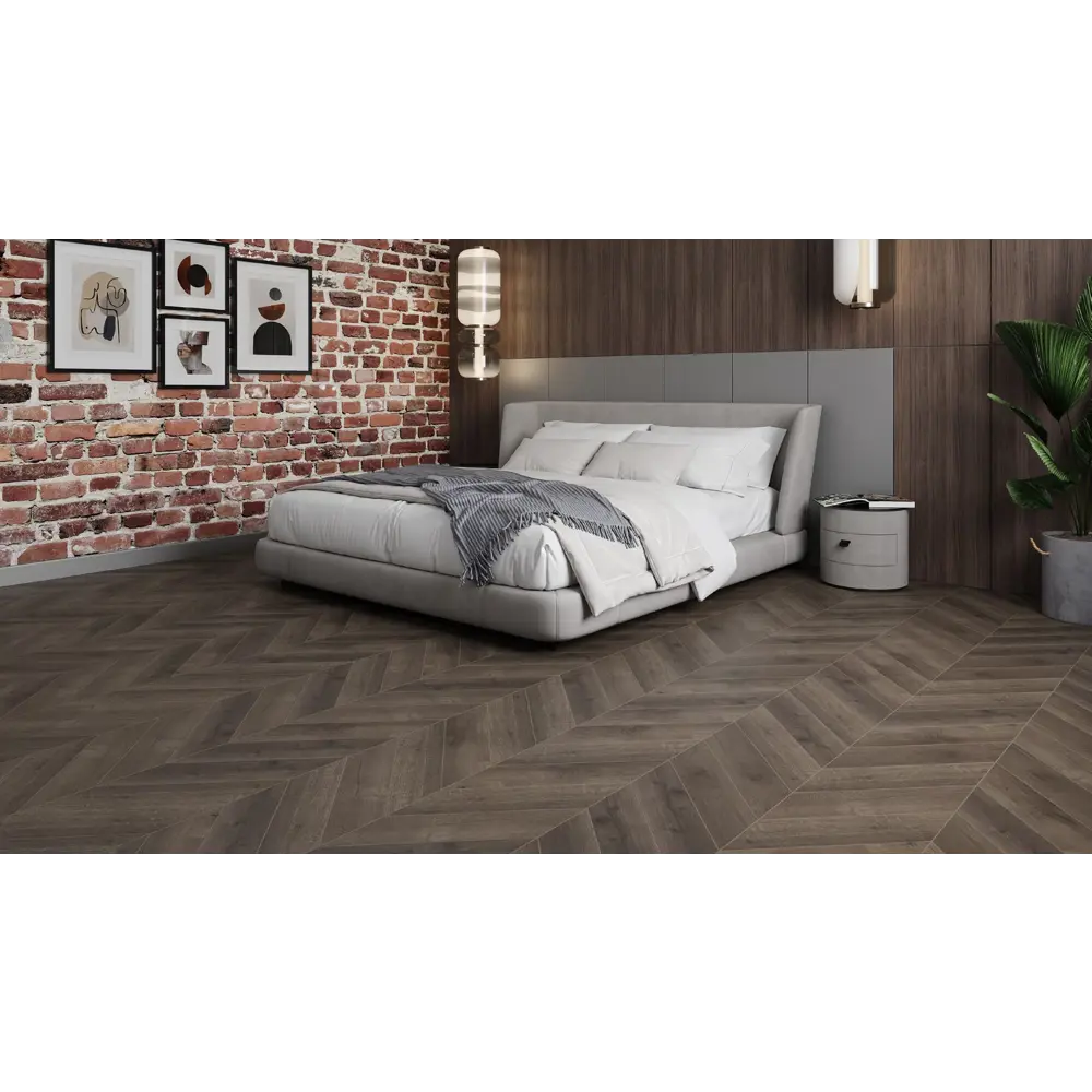 Фото SPC плитка Alpine Floor Chevron Alpine Дуб Антарес 43 класс толщина 5 мм 1.676 м², цена за упаковку Фото SPC плитка Alpine Floor Chevron Alpine Дуб Антарес 43 класс толщина 5 мм 1.676 м², цена за упаковку