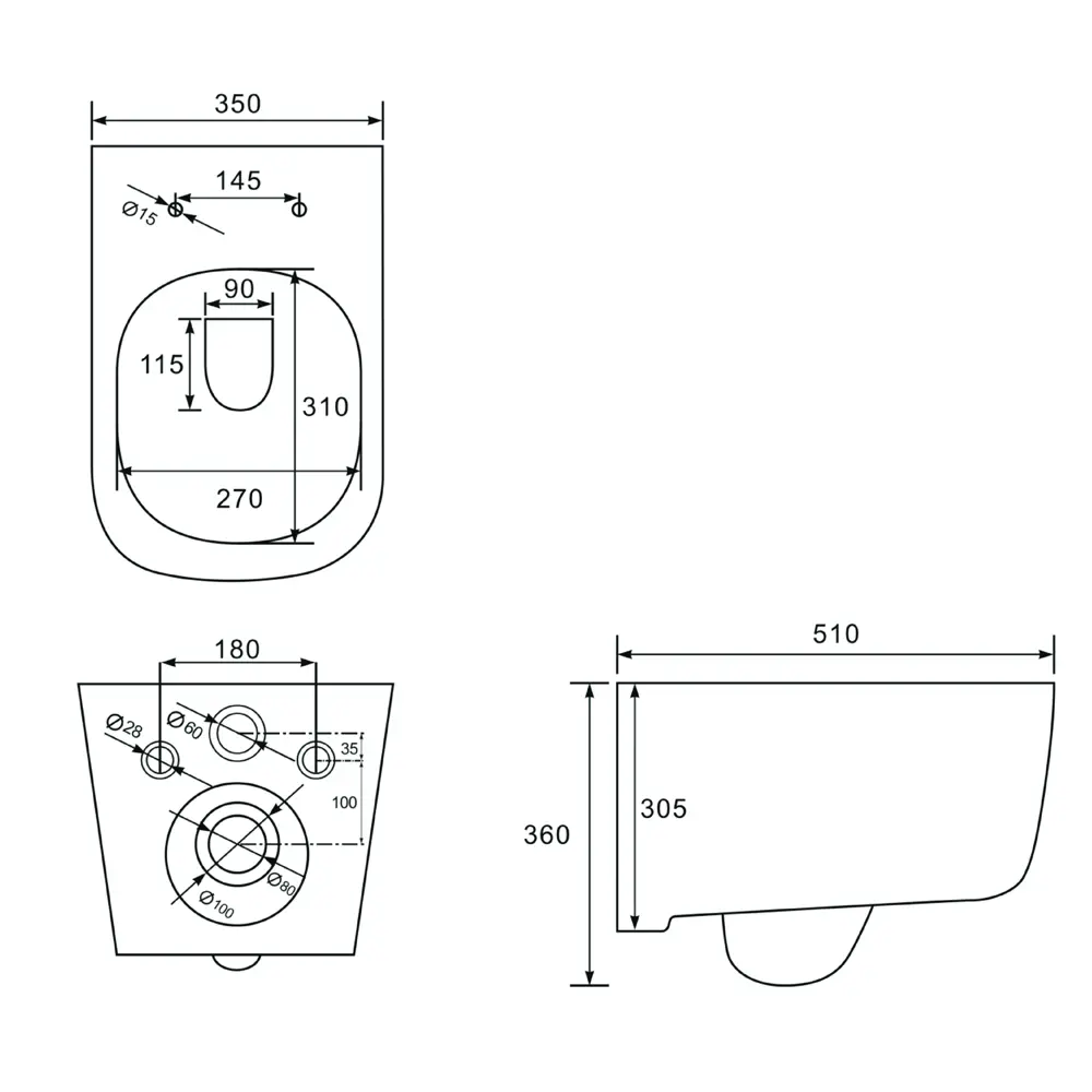 Фото 4 Комплект инсталляция с унитазом Tece TC412002510 цвет белый Фото 4 Комплект инсталляция с унитазом Tece TC412002510 цвет белый