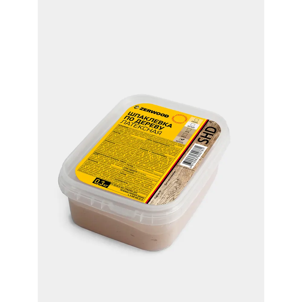 Фото 5 Шпатлёвка по дереву ZERWOOD SHD1 0.3 кг цвет береза Фото 5 Шпатлёвка по дереву ZERWOOD SHD1 0.3 кг цвет береза