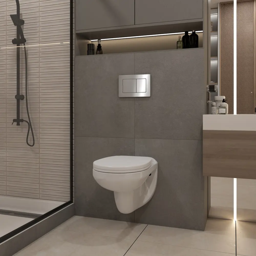 Фото 3 Комплект инсталляция с унитазом Teymi F15912 цвет белый Фото 3 Комплект инсталляция с унитазом Teymi F15912 цвет белый