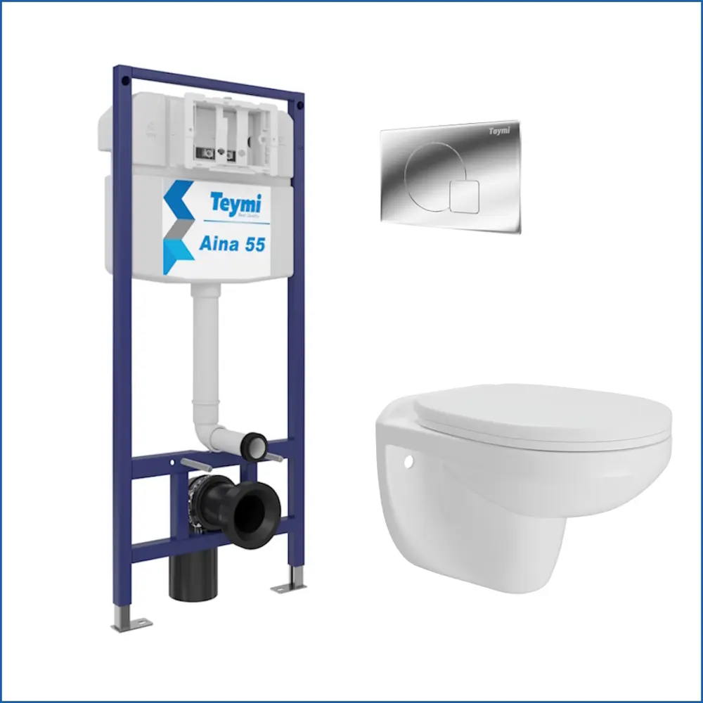 Фото 2 Комплект инсталляция с унитазом Teymi F15916 цвет белый Фото 2 Комплект инсталляция с унитазом Teymi F15916 цвет белый