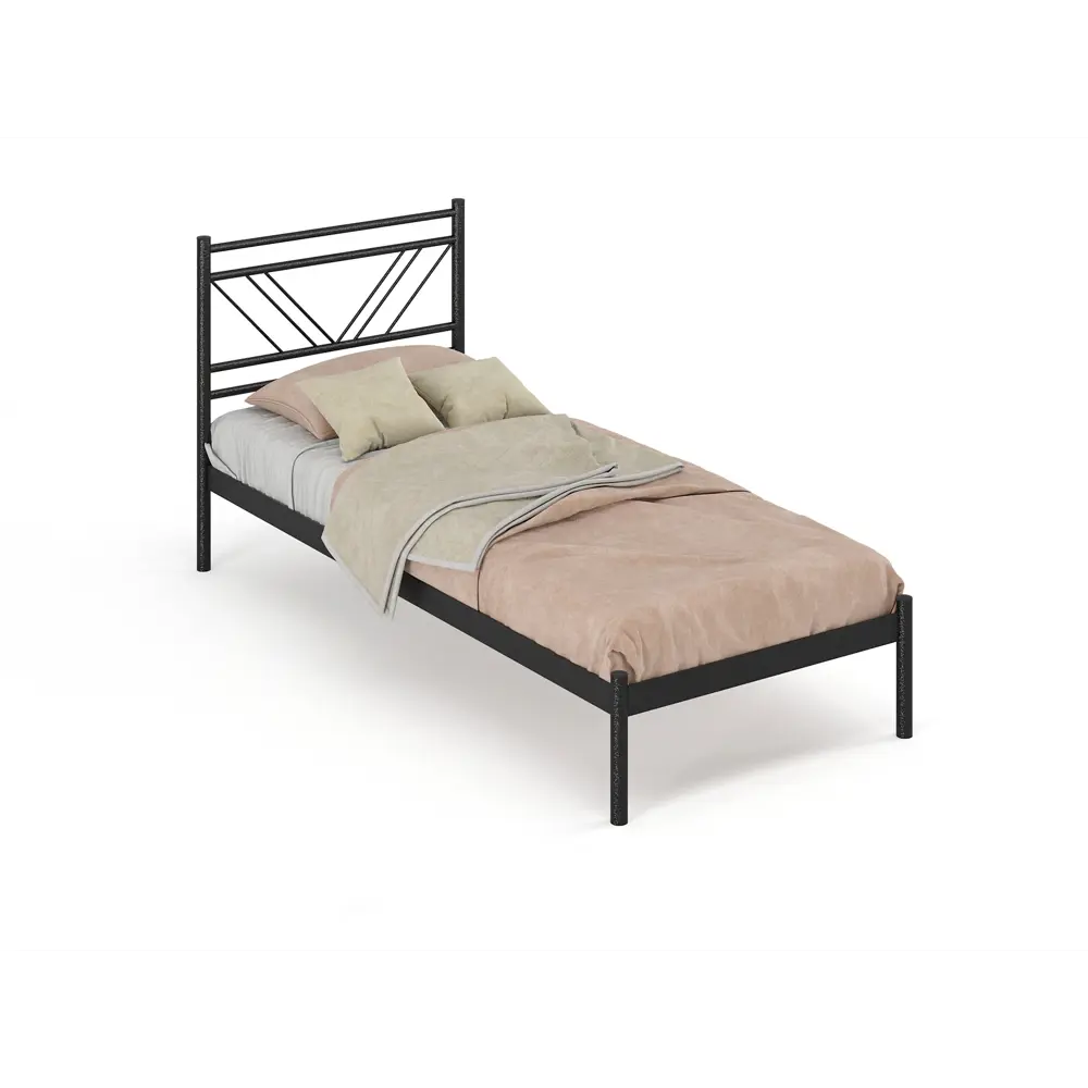 Фото Кровать Стиллмет Аркон 200x90 см металлическое основание цвет черный Фото Кровать Стиллмет Аркон 200x90 см металлическое основание цвет черный