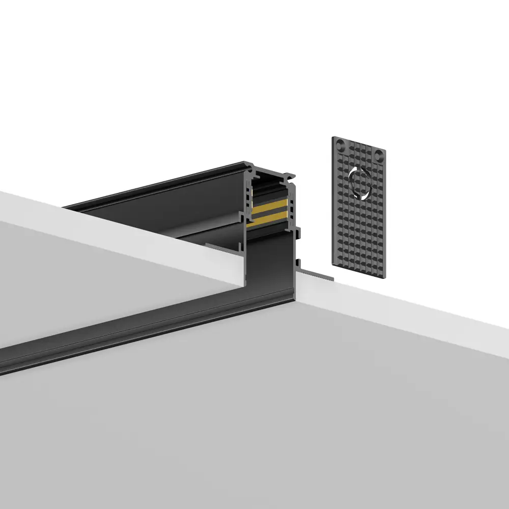 Фото 3 Трековый шинопровод встраиваемый трехфазный Hesby lighting Hsbl_0184 300 см цвет черный Фото 3 Трековый шинопровод встраиваемый трехфазный Hesby lighting Hsbl_0184 300 см цвет черный