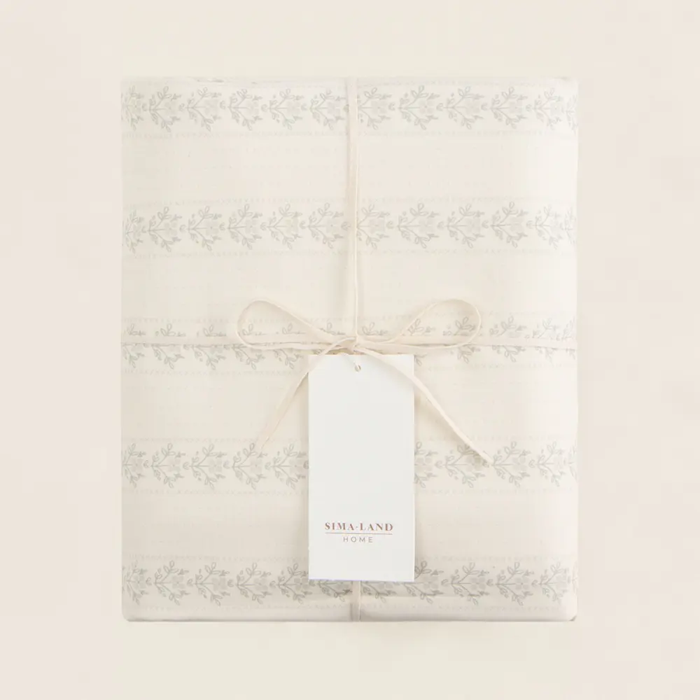 Фото 2 Пододеяльник Sima-land home Floral pattern 10389562 220x200 см хлопок цвет бежевый