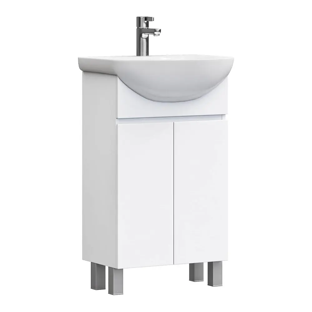 Фото Тумба под раковину напольная Vigo tn-WIN-BAL-50-2D белый-LM 46см цвет белый