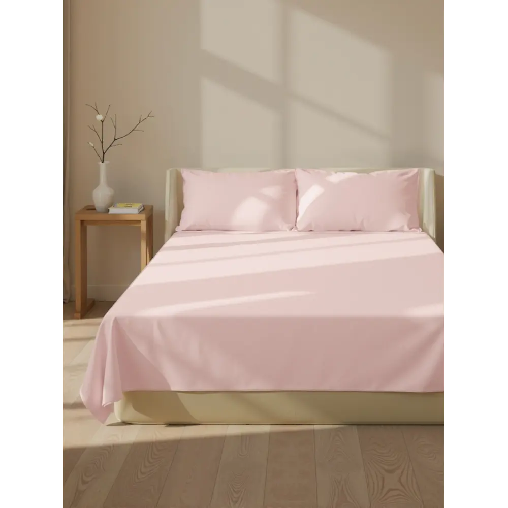 Фото 4 Простыня Sima-land home Modal 160x235 см хлопок без резинки цвет розовый Фото 4 Простыня Sima-land home Modal 160x235 см хлопок без резинки цвет розовый