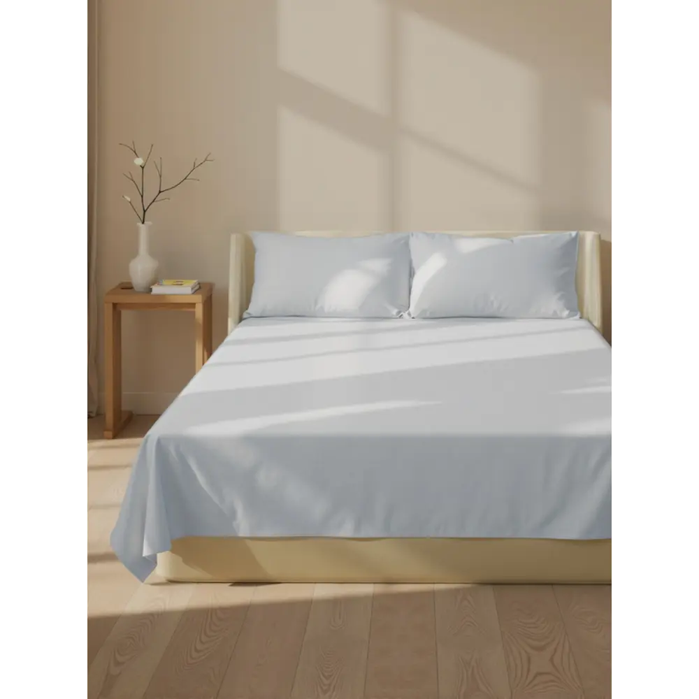 Фото 4 Простыня Sima-land home Modal 10518624 235x240 см хлопок без резинки цвет белый