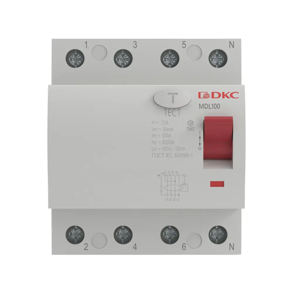 Фото 3 УЗО DKC Yon 4P 25 А 30 мА 10 кА АС Фото 3 УЗО DKC Yon 4P 25 А 30 мА 10 кА АС