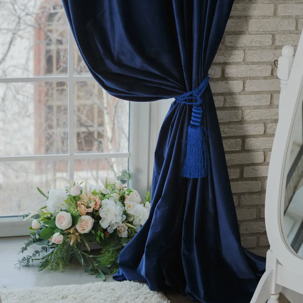 Фото 5 Штора Этель 10418424 на шторной ленте 270x145 см цвет голубой Фото 5 Штора Этель 10418424 на шторной ленте 270x145 см цвет голубой