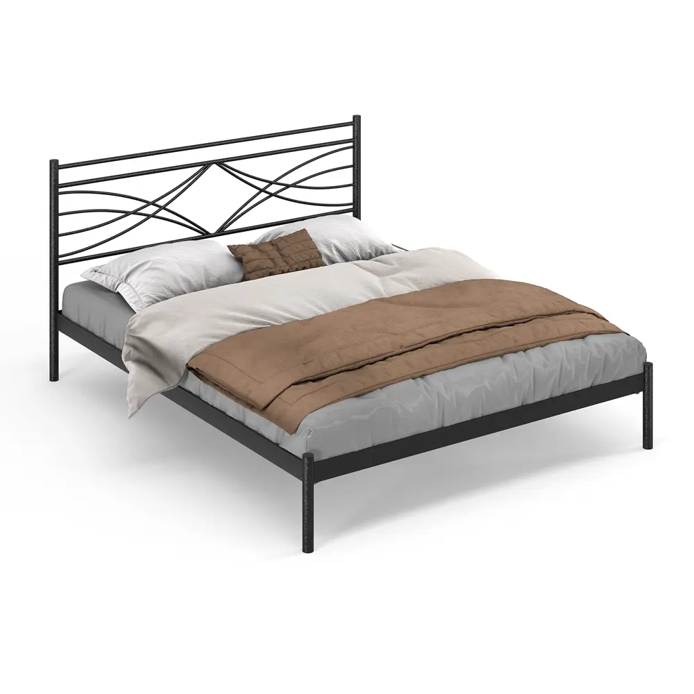 Фото Кровать Стиллмет Мираж 200x180 см ортопедическое основание цвет черный Фото Кровать Стиллмет Мираж 200x180 см ортопедическое основание цвет черный