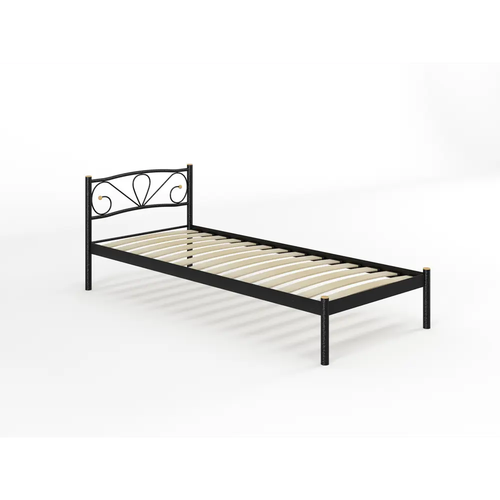 Фото 2 Кровать Стиллмет Нео 200x90 см ортопедическое основание цвет черный Фото 2 Кровать Стиллмет Нео 200x90 см ортопедическое основание цвет черный