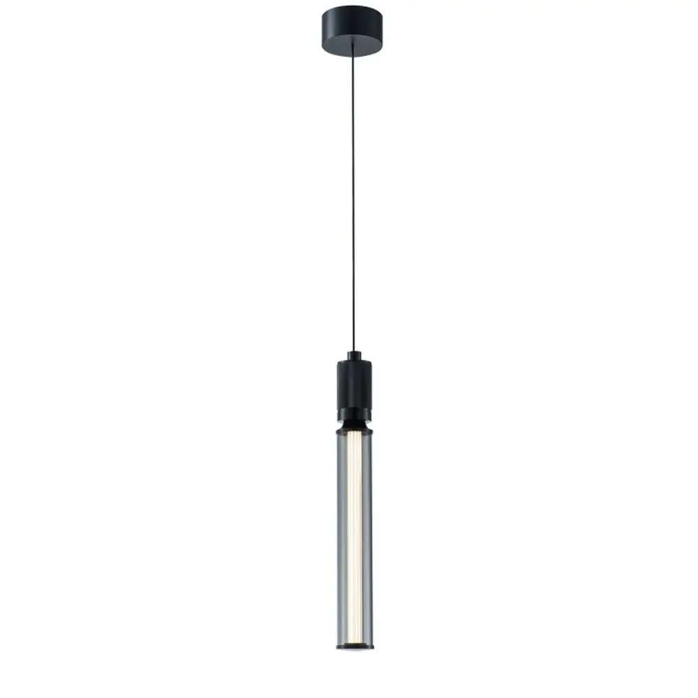 Фото Светильник подвесной светодиодный Люссоле Brerton Md8316-1 bl gr 2 м² теплый белый (желтый) свет цвет черный дымчатый Фото Светильник подвесной светодиодный Люссоле Brerton Md8316-1 bl gr 2 м² теплый белый (желтый) свет цвет черный дымчатый