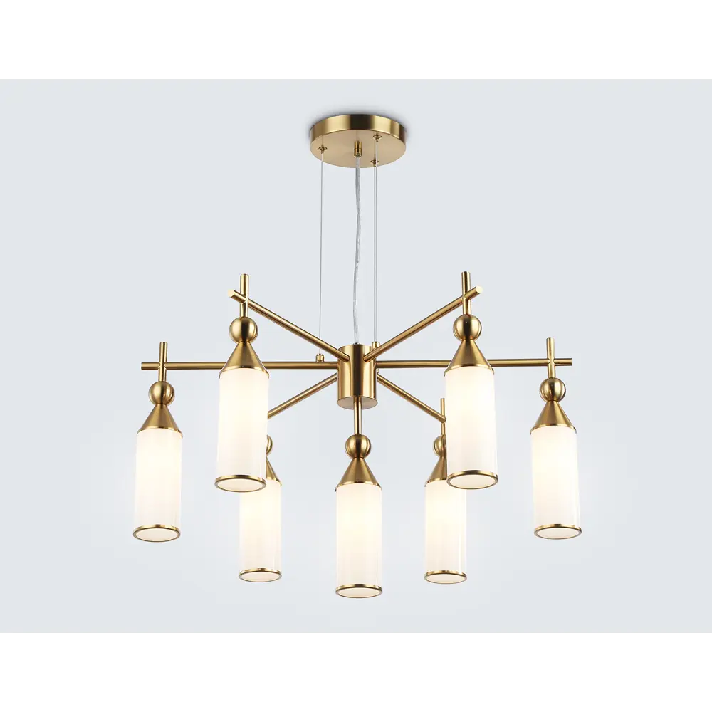 Фото 4 Люстра подвесная Ambrella light High Lh55278 7 ламп 23 м² цвет белый золотой латунь Фото 4 Люстра подвесная Ambrella light High Lh55278 7 ламп 23 м² цвет белый золотой латунь