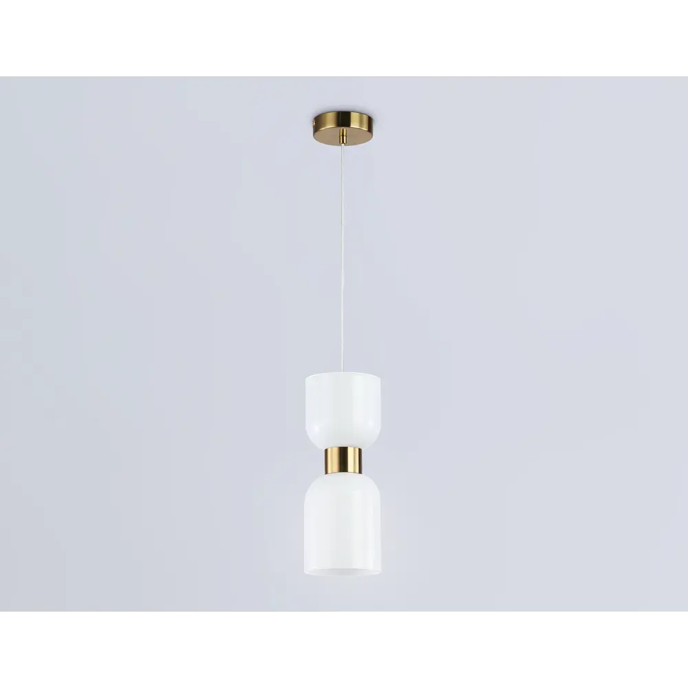 Фото 2 Светильник подвесной Ambrella light High Lh56091 1 лампа 2 м² цвет белый латунь Фото 2 Светильник подвесной Ambrella light High Lh56091 1 лампа 2 м² цвет белый латунь
