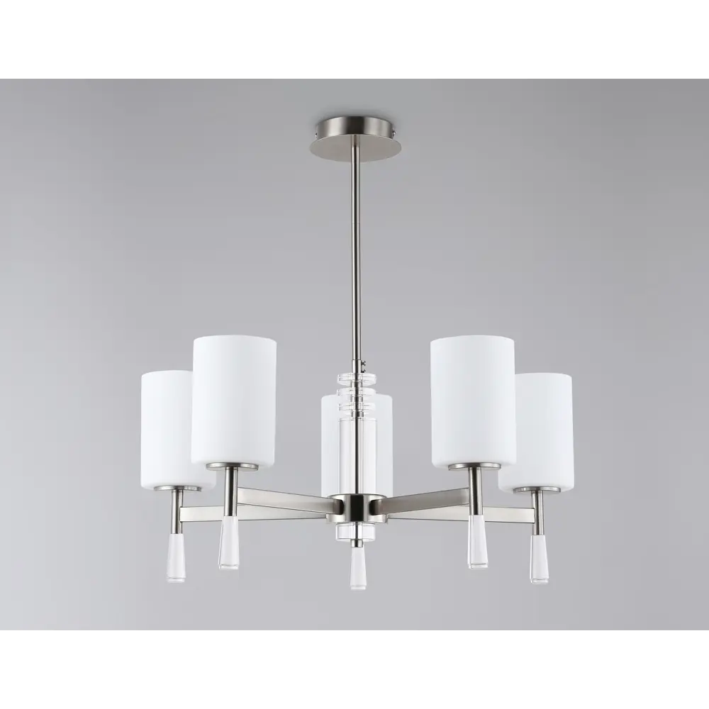 Фото 2 Люстра на штанге Ambrella light High Lh56251 5 ламп 20 м² цвет белый никель Фото 2 Люстра на штанге Ambrella light High Lh56251 5 ламп 20 м² цвет белый никель