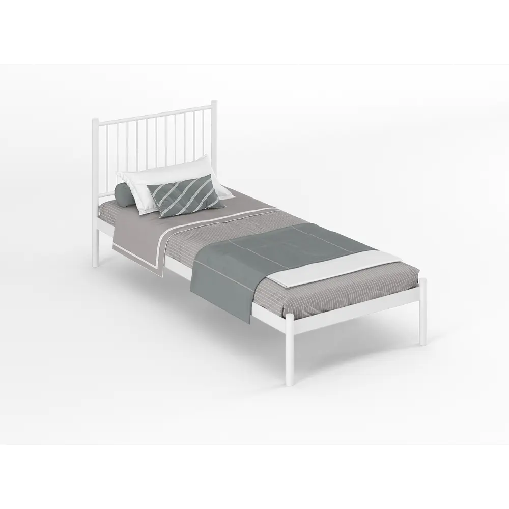 Фото Кровать Стиллмет Колумбиа 200x90 см металлическое основание цвет белый Фото Кровать Стиллмет Колумбиа 200x90 см металлическое основание цвет белый